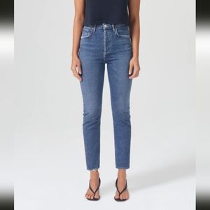 Agolde RILEY HIGH RISE STRAIGHT CROP  STRETCH IN SILENCE color